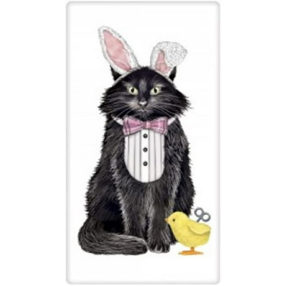 Mary Lake Thompson BT188 Easter Cat Flour Sack Cotton Kitchen Dish Towel 30 Inches Square