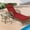 Brown Wicker/Red Cushion, variant on HOMEDIARY Outdoor Wicker Chaise Lounge Chair with Side Table, All-Weather Patio Lounger Chaise Sunbathing Reclining Chairs with Armrest & Pillow, 6-Position Adjustable Rattan Lounger Chair Set, Beige