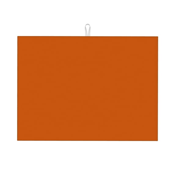 Dish Drying Mat, Absorbent Microfiber Kitchen Counter Mat for Dishes, Pots and Pans, Burnt Orange Large 18x24in