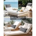 thumbnail image 6 of Pack of 4 Outdoor Lumbar Pillow Covers 11x16 Inch, Simple Black White Stripes Waterproof Throw Pillow Covers Set, Modern Stripes Indoor&Outdoor Decorative Cushion Cases for Patio Porch Car, 6 of 7