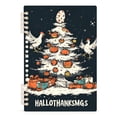 thumbnail image 7 of FORMRS 1-Subject Spiral Notebook 8" x 5" College Ruled 60 Refillable Sheet A5 Hard Cover, 2 Pack, White Halloween Christmas Trees, 7 of 7