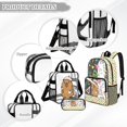 thumbnail image 3 of ZUXONGSY Cartoon Capybara Print Clear Backpack Set, 3 Pcs Heavy Duty Transparent See Through Backpack with Lunch Bag Pencil Pouch, Clear Bookbag for Kids Teens Students, 3 of 5