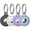 Black/transparent/violet/sky blue, variant on Wanme airtag case Compatible with AirTag Holder Silicone AirTag Keychain 4 Pack AirTag Case Key Ring for Kids, Wallet, Luggage, Pet Dog Cat Collar Necklace
