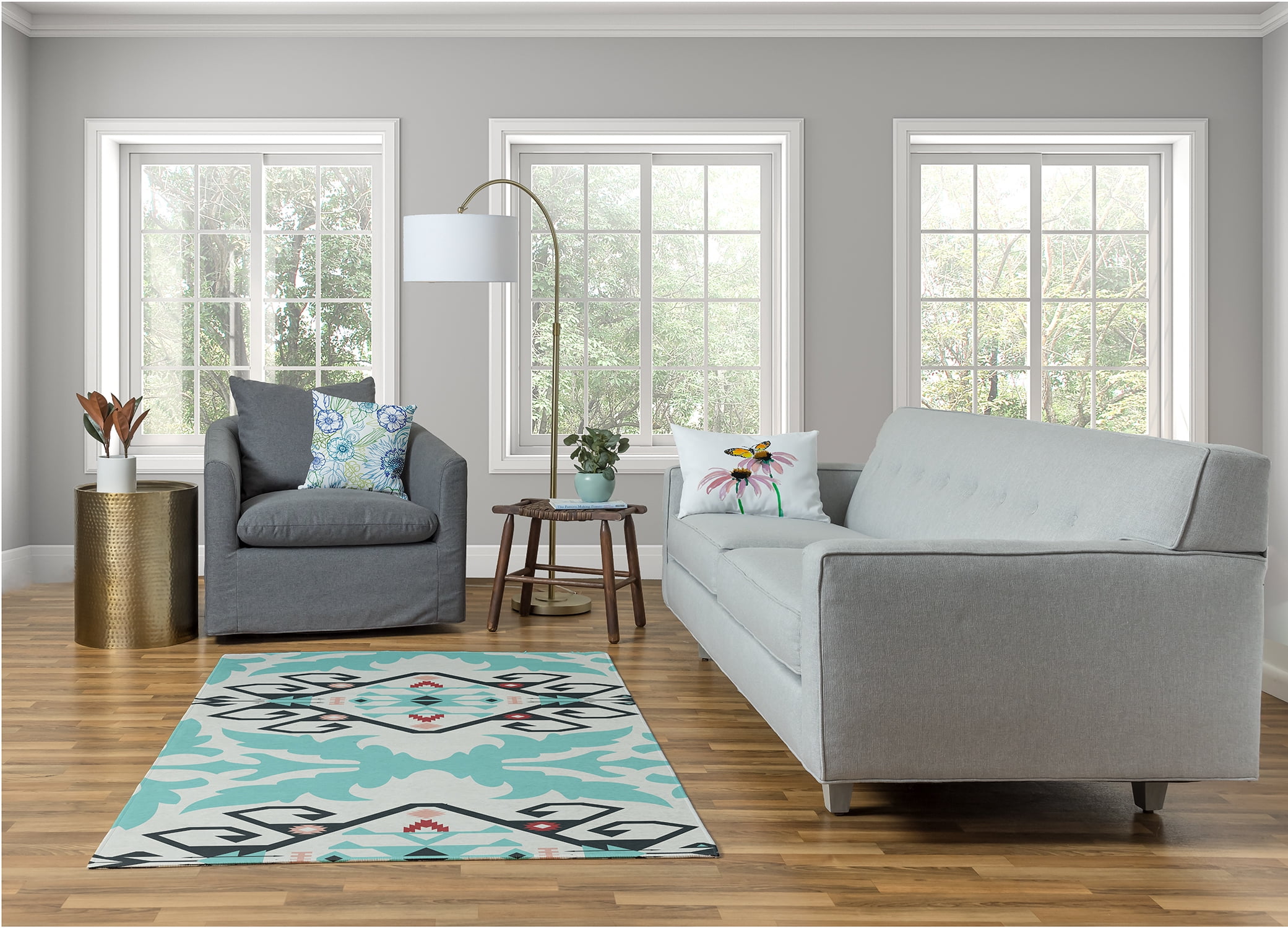 Simply Daisy Happy Hippy Ikat Area Rug, 4' x 6'