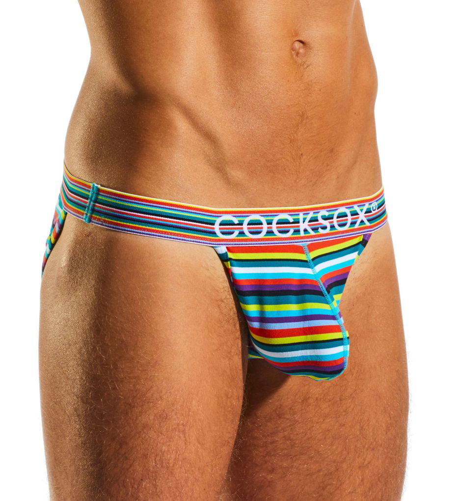Men S Cocksox Cx16n Enhancing Pouch Bikini Brief Velocity Stripe S