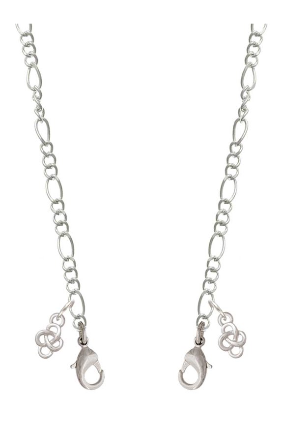 Silvertone Mini Celtic Knot Silvertone Face Mask Necklace