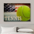 thumbnail image 3 of wall26 Canvas Print Wall Art Vintage Tennis Ball &amp; American Flag Sports Athletes Photography Modern Art Contemporary Scenic Urban Multicolor for Living Room, Bedroom, Office - 16"x24", 3 of 5