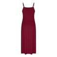 thumbnail image 5 of Lenago Maxi Dresses for Women Summer Casual V-Neck Camis Sleeveless Solid Color Beach Sundresses Boho Dresses Summer Beach Vacation Holiday Comfy Dresses S-XXXL, 5 of 7