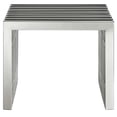 thumbnail image 7 of Modway Gridiron Medium Stainless Steel Bench, Set of 3 in Silver, 7 of 7
