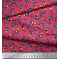 thumbnail image 2 of Soimoi Polyester Crepe Fabric Text,Rugby Ball & Bird Cartoon Print Fabric by The Yard 42 Inch Wide, 2 of 3