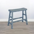 thumbnail image 2 of Pemberly Row 30" Farmhouse Mahogany Wood Bench in Ocean Blue, 2 of 2