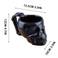 thumbnail image 4 of KOYPTL Glossy 3D Skull Glass Coffee Mug with Skeleton Bone Handle,Gothic Spooky Novelty Drink Cup,Halloween Gift Decor for Coffee Tea Hot Cocoa Daily Use Black, 4 of 7