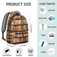 thumbnail image 3 of Library Bookshelf Reading Room Backpack Book Shelf Pattern School Bag for Students, Comfortable and Wear-Resistant, Perfect for Book Club and Reading Activities, 3 of 6