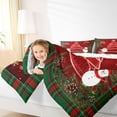 thumbnail image 4 of Homewish Mystic Christmas Tree Bedding Comforter Set, Kawaii Santa Claus Snowman Twin Comforter Sets, Red Green Vintage Plaid Reversible Bedding Set, Lightweight Room Decor, 2-Piece, 4 of 8