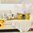 thumbnail image 3 of Bee Happy Bee Kind Throw Pillow Covers, 12 x 20 Inch Honey and Bee Summer Cushion Case Decoration for Sofa Couch Set of 4, 3 of 6