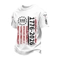 thumbnail image 3 of Boys’ 1776-2026 Distressed Flag T-Shirt, Independence Day Patriotic Kids Short Sleeve Tee, 3 of 3