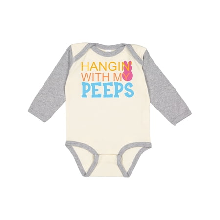 

Inktastic Hanging with My Peeps Gift Baby Boy or Baby Girl Long Sleeve Bodysuit