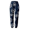 thumbnail image 5 of Baqcunre Women's Print Elasticated Waist Corset Loose Slip On Harem Sweatpants,Size S-XXL,Joggers for Women,Womens Joggers With Pockets,Women's Pants,Womens Clothes,Color Navy, 5 of 5