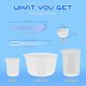 thumbnail image 2 of Tazas Medidoras para Mezclar Resina de Silicona para Suministros de Resina, Recipiente de 600 Ml/20 Oz, Tazas de Silicona Reutilizables Espesadas de 250 y 100 Ml, 2 of 5