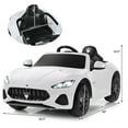 thumbnail image 2 of Gymax 12V Kids Ride On Car Licensed Maserati GranCabrio w/Remote Control & Music White, 2 of 10