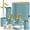 Light Blue-Bath Set (10-Piece), variant on Black Bath Set (10-Piece) Bathroom Accessories