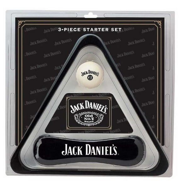 Jack Daniel's 3 Piece Billiards Starter Set w/ Triangle and Brush