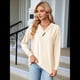thumbnail image 5 of Blusas de Larga con Cuello en V para Mujer, Blusas Casuales Tipo Jersey, Blusas Holgadas y Elegantes, Blusas Tipo Túnica para Otoño. Albaricoque L, 5 of 10