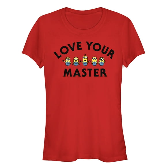 Junior's Despicable Me Minion Love Master Graphic Tee Red 2X Large