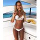 thumbnail image 3 of Gibobby Conjunto de Bikini para Mujer Conjunto de sujetador floral Bikini de baño Traje de baño acolchado Traje de baño Push-up Mujeres Trajes de baño Ta(Blanco,M), 3 of 5