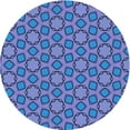 thumbnail image 1 of Ahgly Company Indoor Round Patterned Slate Blue Area Rugs, 5' Round, 1 of 6