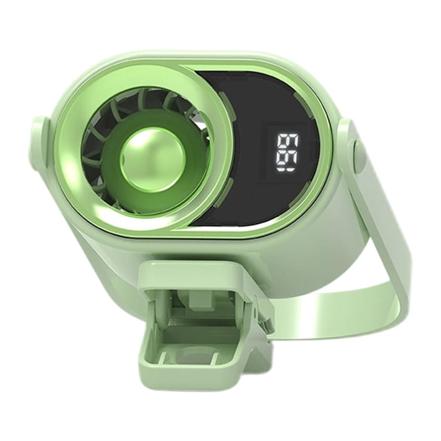2026 Car Air Conditioner Fan with LED Display, 360° Rotation 199 Speed Adjustable USB Rechargeable Personal Coolin Fan, Portable Mini System for Auto Vehicle Travel(Green)