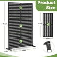 thumbnail image 2 of Outdoor Metal Privacy Screen Galvanized Decorative Screen, Black, 2 of 9