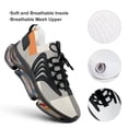 thumbnail image 4 of Modern Art Orange Gray Black Geometric Walking Shoes for Men Woman Lightweight Tennis Fashion Elastic Sports Shoes Cushion Basketball Shoes, 4 of 7