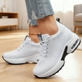 thumbnail image 5 of Women's Platform Sneakers Wedges  Lace Up Shoes Increase Fashion Sneakers for Womens Girls, 5 of 6