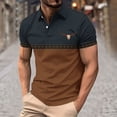 thumbnail image 1 of Styesk T-Shirts pour Homme Chandail à Enfiler pour Homme à Boutons Imprimé Col à Revers Manches Courtes Col Rabattu Blouse Chemise, 1 of 5