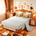 thumbnail image 3 of Manfei Thanksgiving Print 7-Piece King Bedding,Pastel Bat Pattern King Bed in a Bag,Light Gray Reversible, 3 of 7