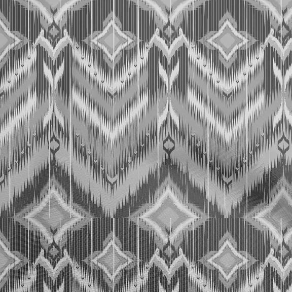 oneOone Polyester Spandex Gray Fabric Asian Ikat Quilting Supplies Print Sewing Fabric By The Yard 56 Inch Wide