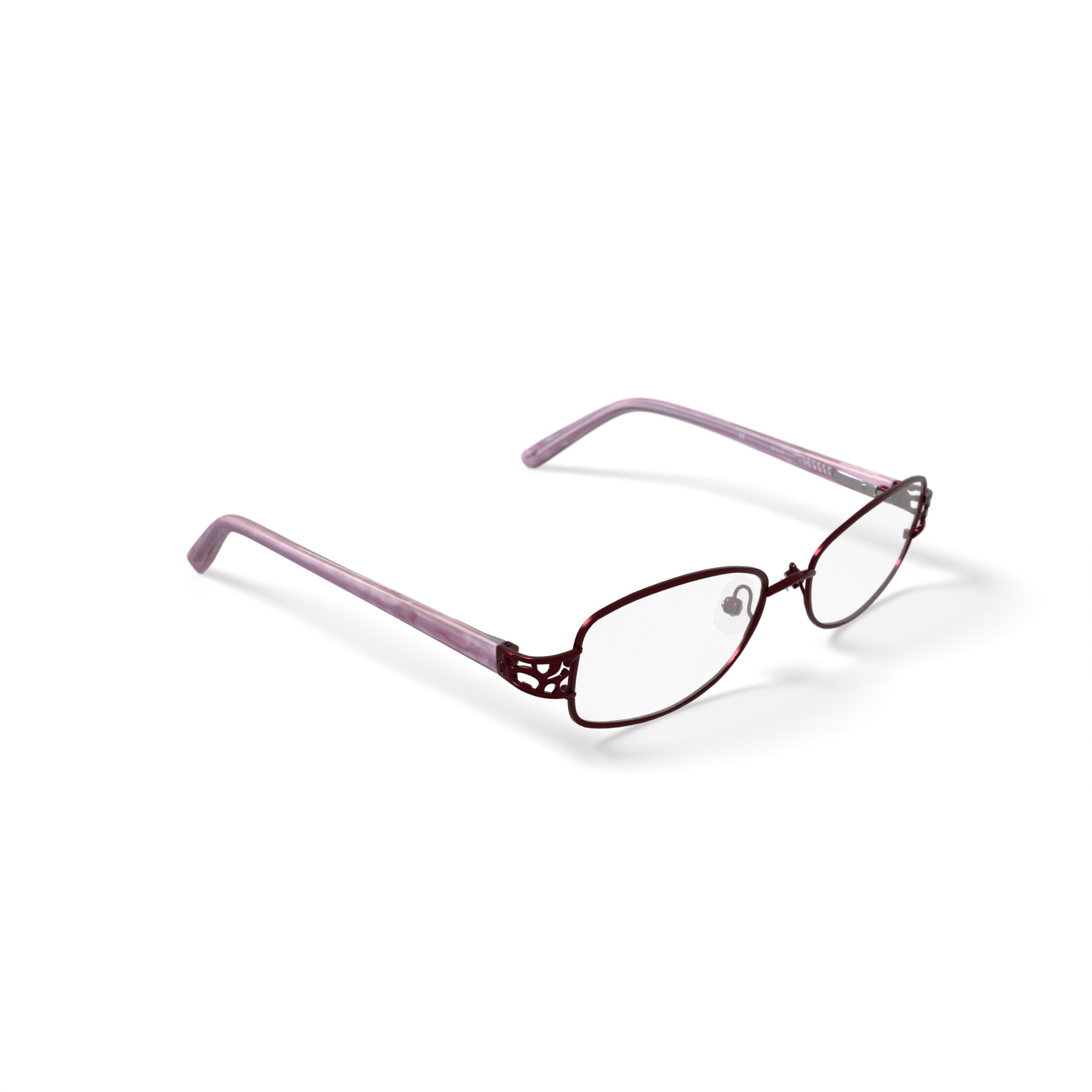 Madison Avenue Women's Rectangular Eyeglasses, MAL102, Wine, 52-17-135