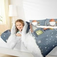 thumbnail image 4 of Manfei Kawaii Gnome Full Size Comforter Sets,Merry Christmas Bedding Comforter Set,Gray White Bedding Sets For Kids,Super Cozy Room Decor Reversible,3pcs, 4 of 8
