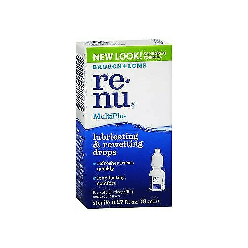 Bausch & Lomb ReNu Multi-Plus Lubricating & Rewetting Drops, 0.27oz, 5-Pack