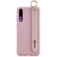 thumbnail image 1 of Case for Huawei P20 Pro, Rhinestone Painting Cloth Embossed Stylish Soft TPU Frame Glitter Thin Multicolor Soft Holder Stand Wrist Strap Full Protection Bumper, by IBAOLE -Purple R-Peach Huawei P20, 1 of 6