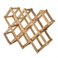 thumbnail image 2 of Estante organizador de vino de madera plegable con capacidad para 10 botellas, 2 of 11