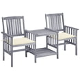 thumbnail image 7 of vidaXL Patio Bistro Set Table and Chairs Conversation Set Solid Acacia Wood, 7 of 7