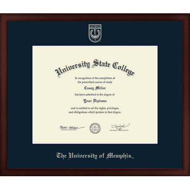 The University of Memphis Diploma Frame, Document Size 14" x 11"
