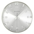 thumbnail image 1 of Bulvoa Clocks C4846 Director 16 Inch Slim Metal Analog Wall Clock, Satin Pewter, 1 of 4