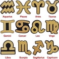 thumbnail image 3 of Computerized Embroidery Cloth Iron on/Sew on Patches Costume Accessories Appliques 12 Constellation/Zodiac Sign golden golden 60~86x58~80mm 12pcs/box, 3 of 7