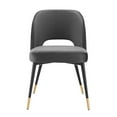 thumbnail image 4 of Modway Rouse Performance Velvet Dining Side Chair in Charcoal, 4 of 8