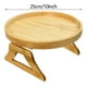 thumbnail image 3 of Fiudx Liquidación de ofertas flash Bandeja para reposabrazos de sofá portátil plegable para sala de estar Bandeja para guardar bocadillos Bandeja de madera para té y té, 3 of 7