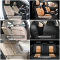 thumbnail image 7 of Fit for Mercedes-Benz GLA-Class 2015, PU Leather 5 Piece Full Set With Lumbar Support Waterproof, Orange and Black Car Seat Covers, Airbag-Compatible, 7 of 7