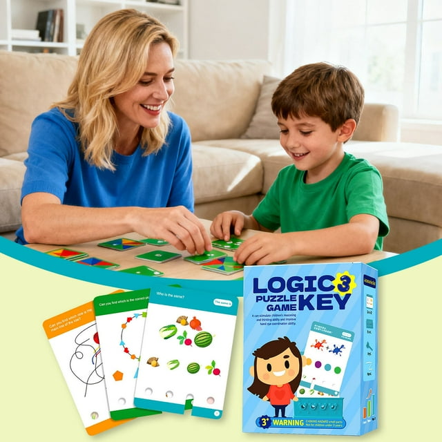 Key Puzzle Game Set Educational Card Games For Kids To Enhance Logical Thinking Problem Solving And Skills